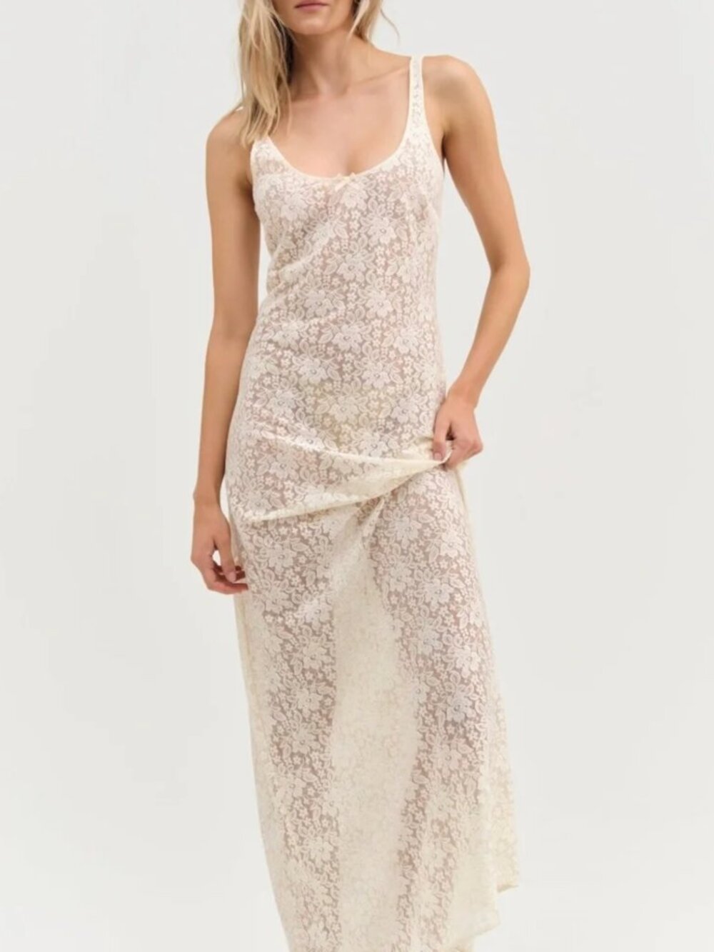NWT For Love & Lemons Ella Lace Maxi Dress